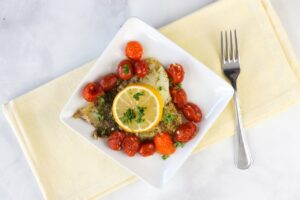 Cod with Fennel and Tomato Sauce